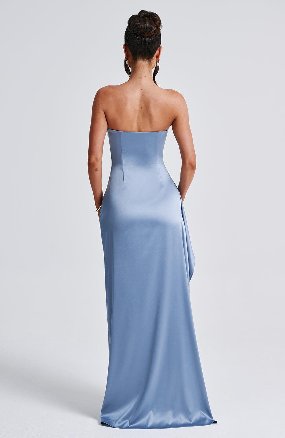 Tian Maxi Dress - Azul Polvoriento