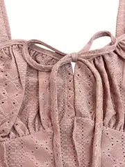 Elara Lace-Up Crop Top