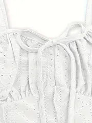 Elara Lace-Up Crop Top