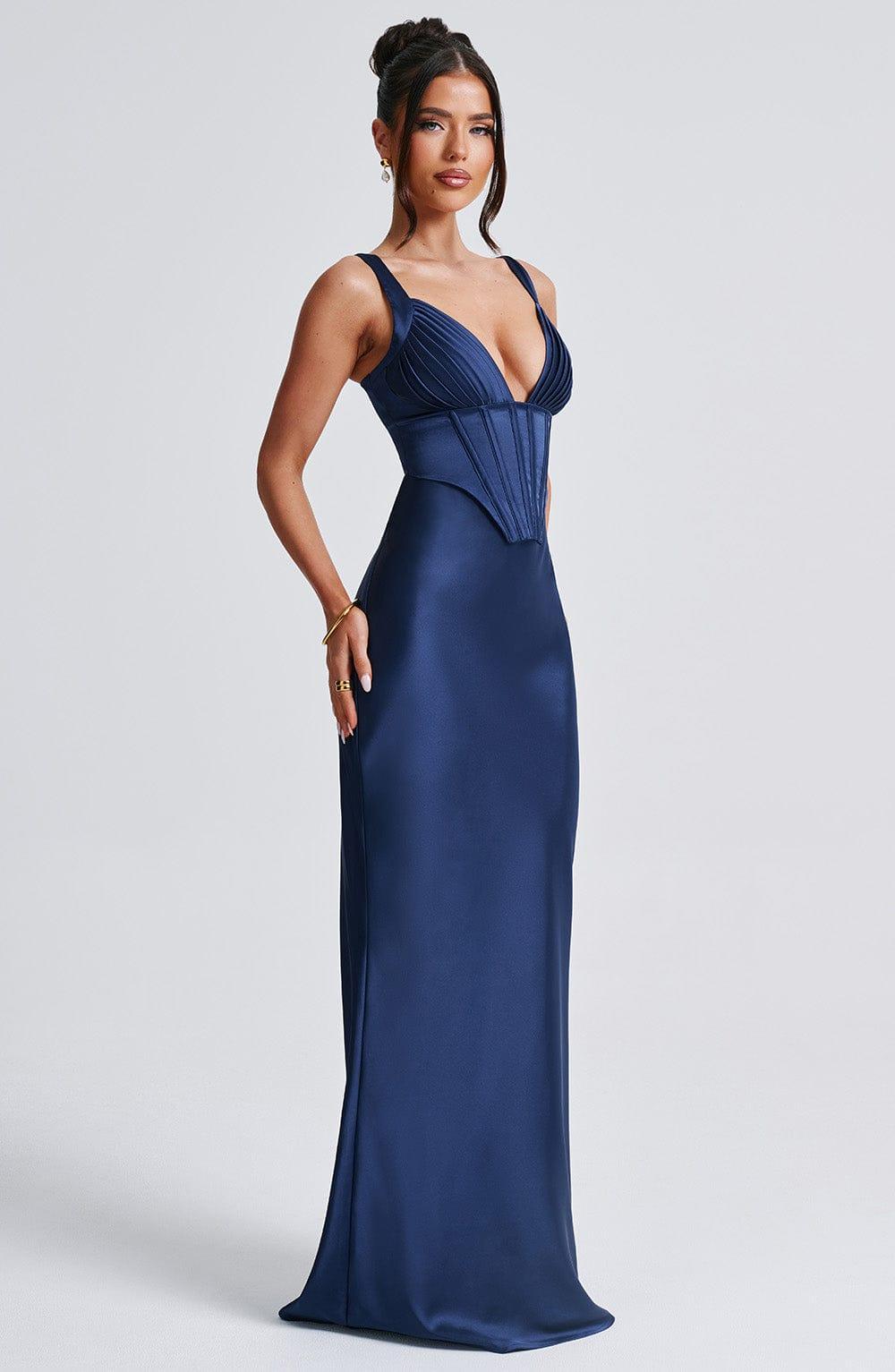 Shae Vestido Maxi - Azul Marino