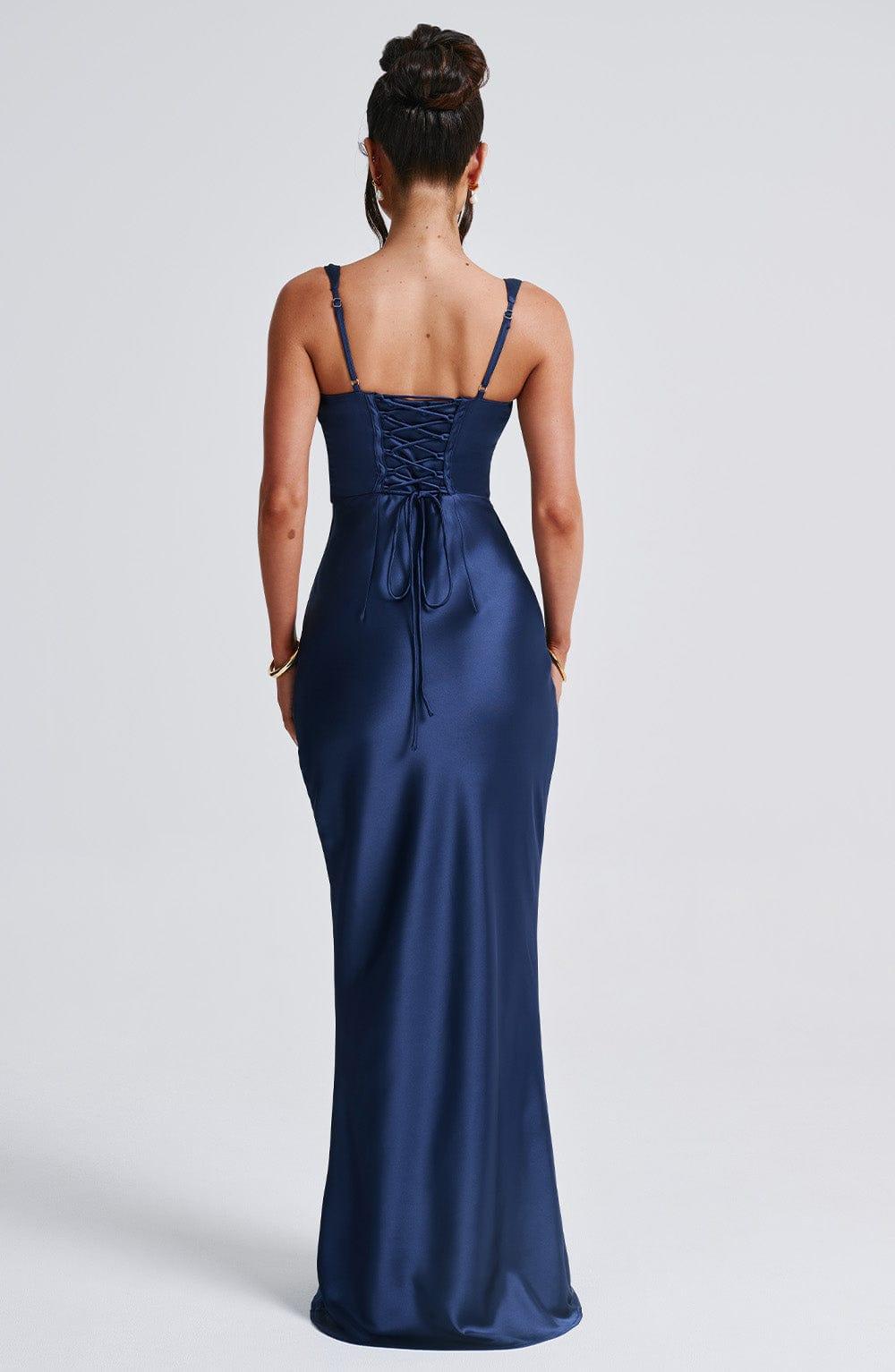 Shae Vestido Maxi - Azul Marino