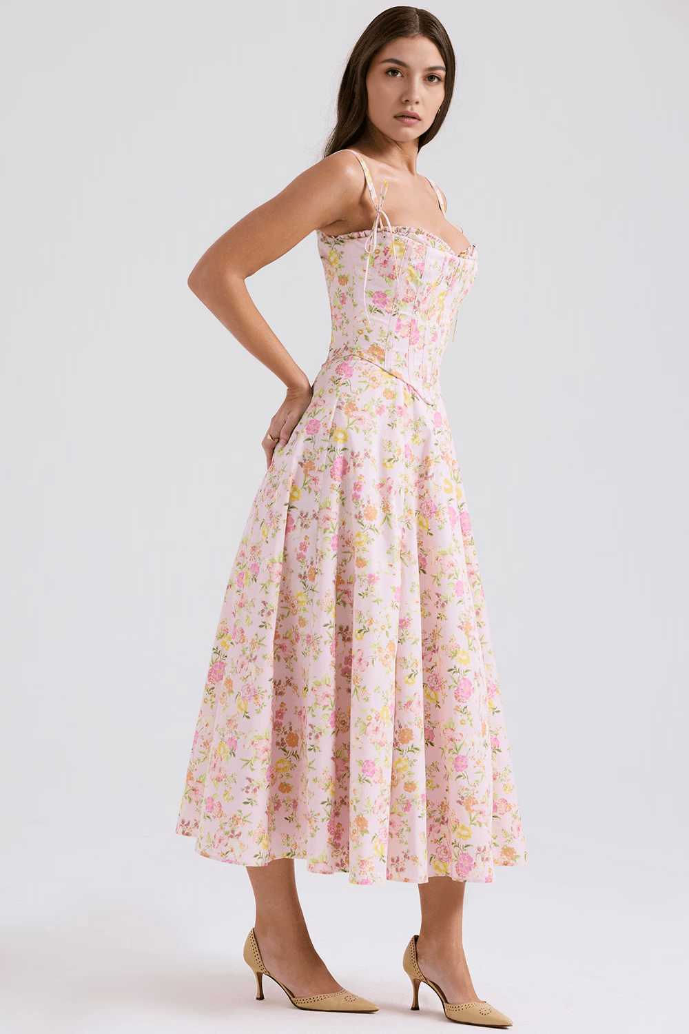 Louise Midi Dress + Removable Corset