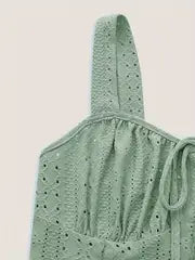 Elara Lace-Up Crop Top