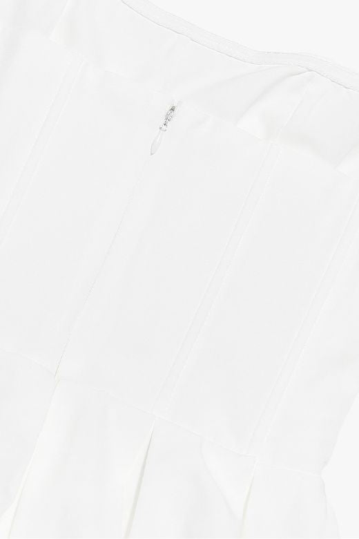 Capri Strapless Midi Dress - Blanco