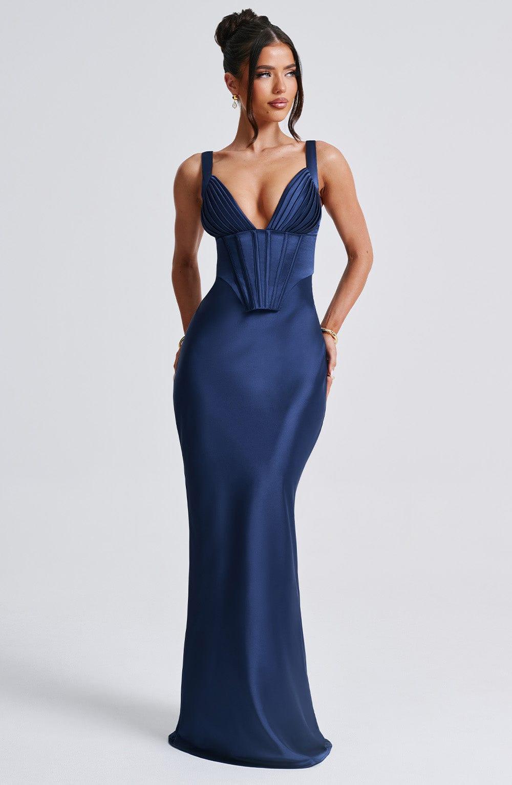 Shae Vestido Maxi - Azul Marino