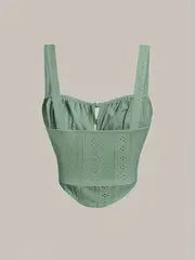 Elara Lace-Up Crop Top