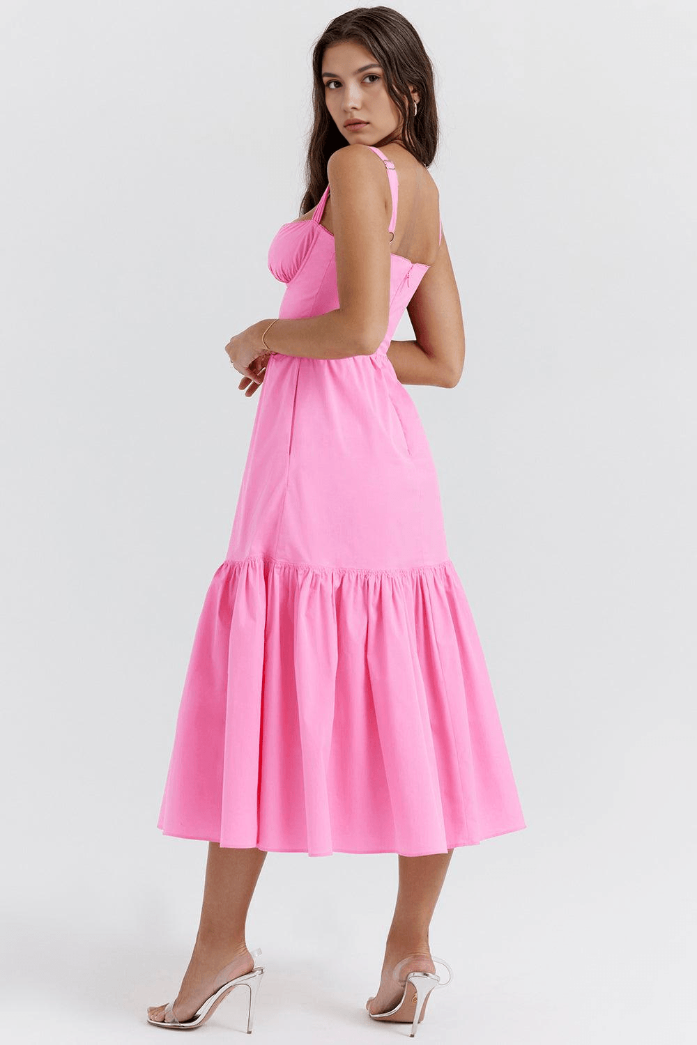 Angelina Midi Dress - Rosa