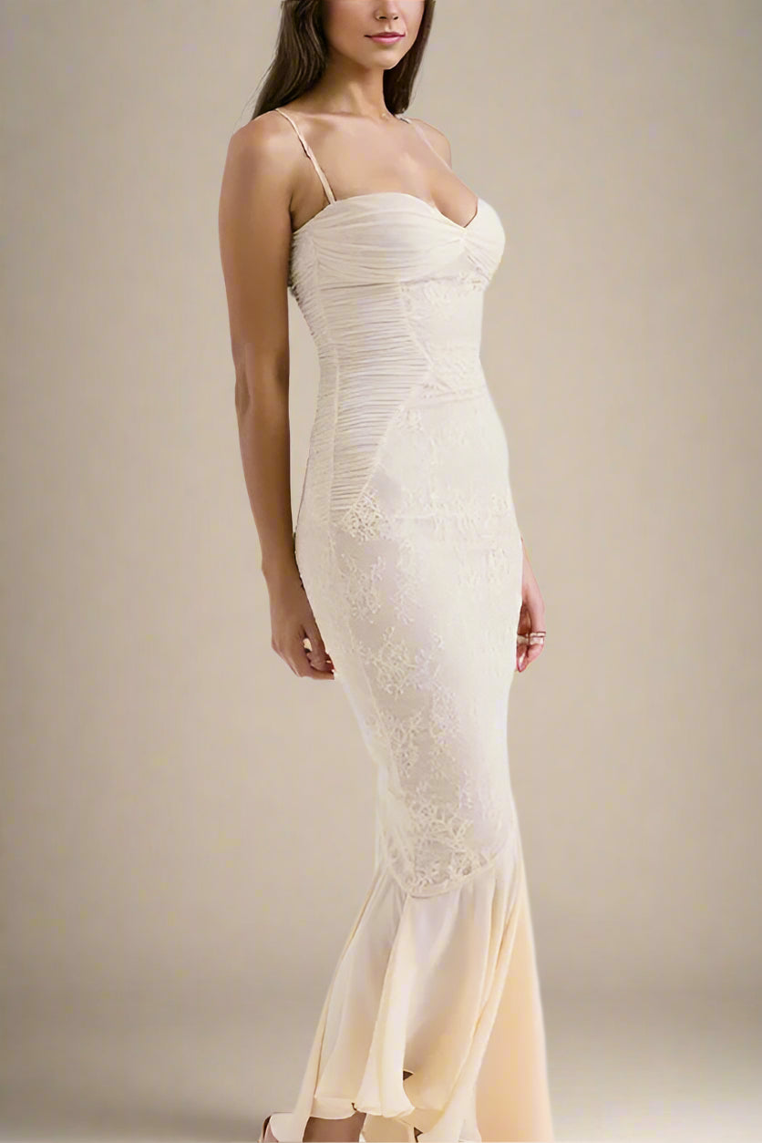 Selena Maxi Dress - Beige Cream