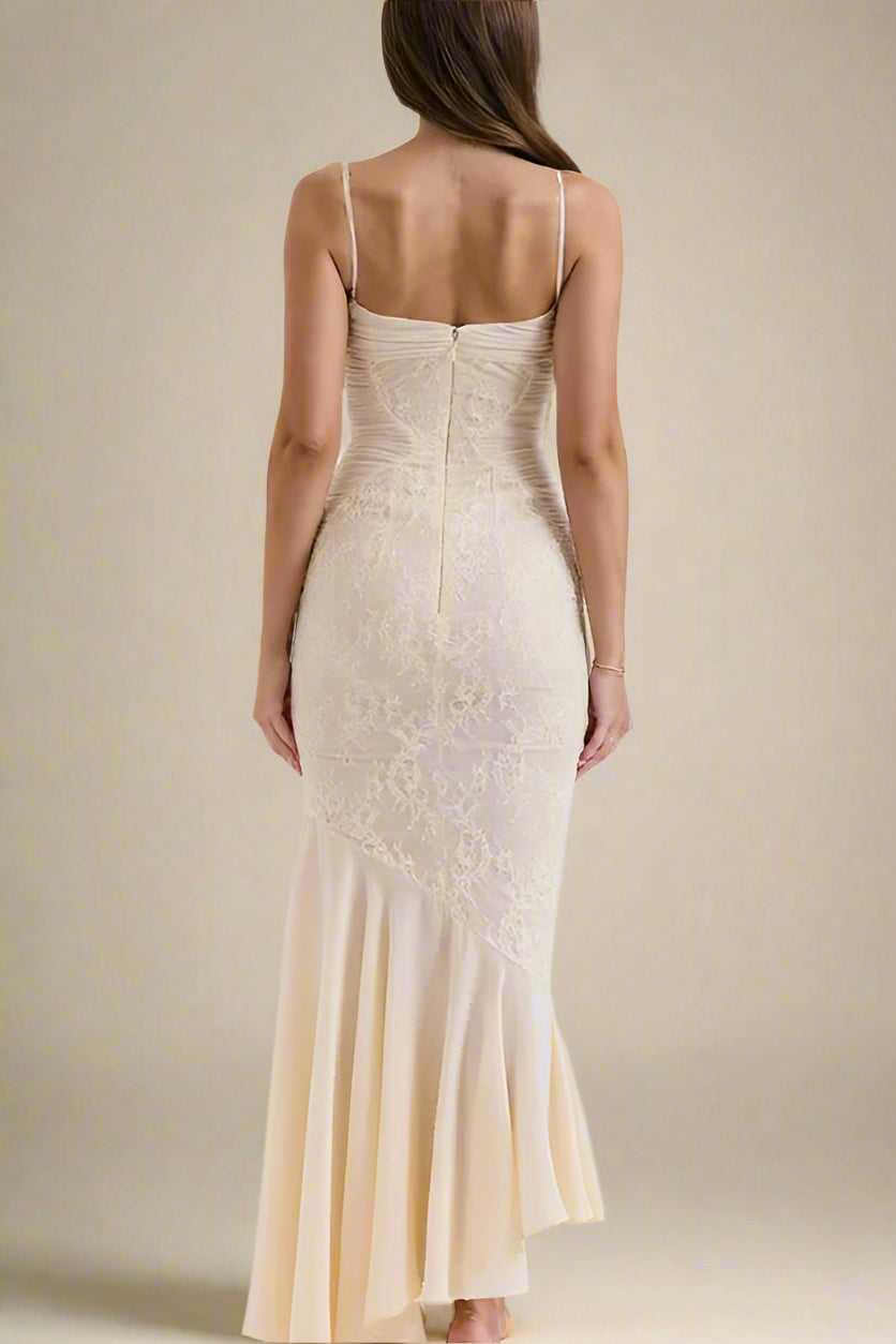 Selena Maxi Dress - Beige Cream