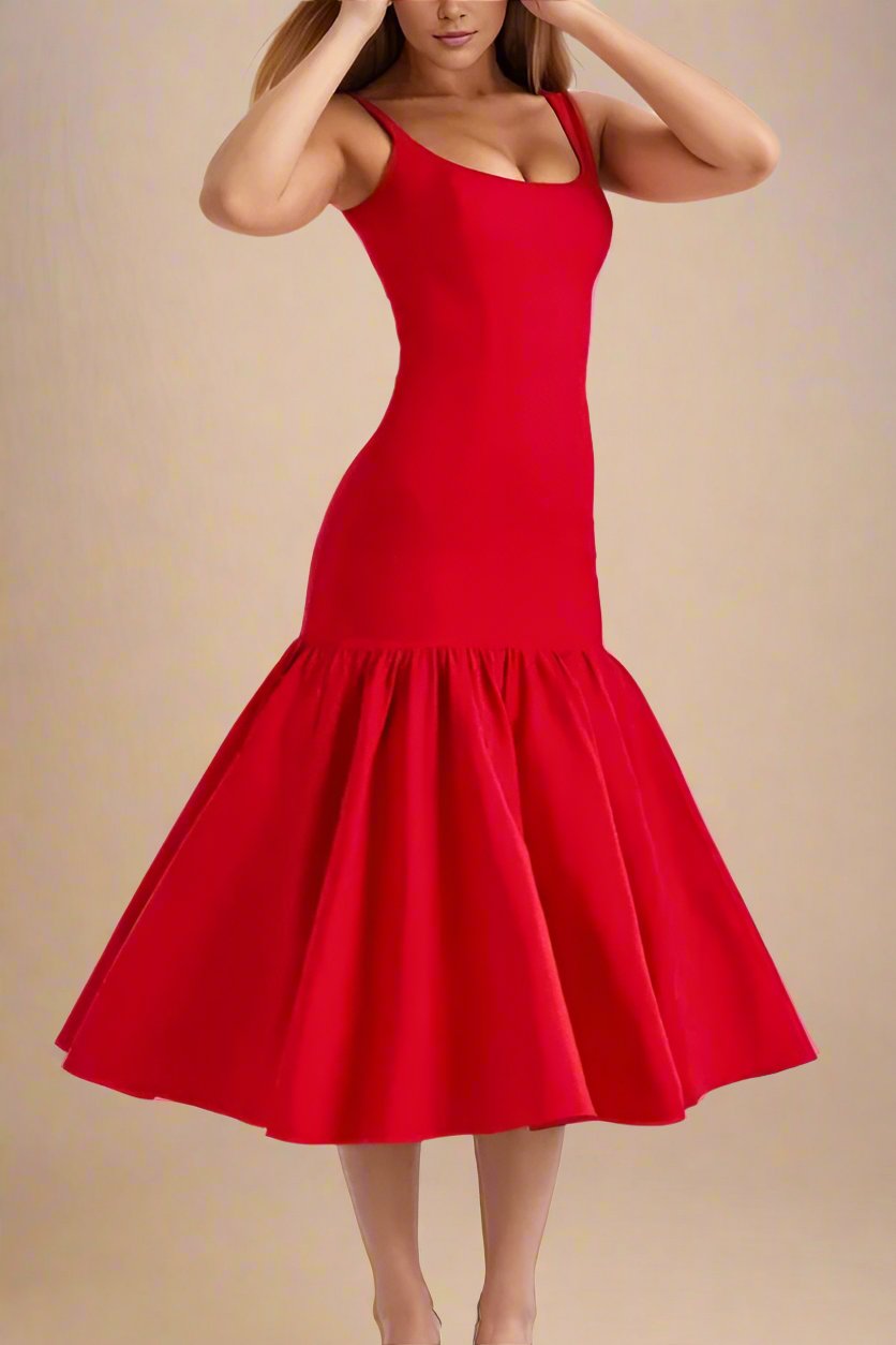 Harriet Midi Dress - Lipstick Red