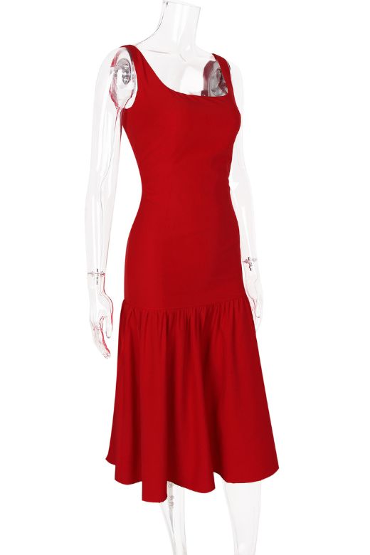 Harriet Midi Dress - Lipstick Red