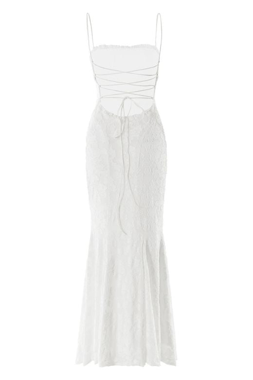 Kora Maxi Dress - Pearl White