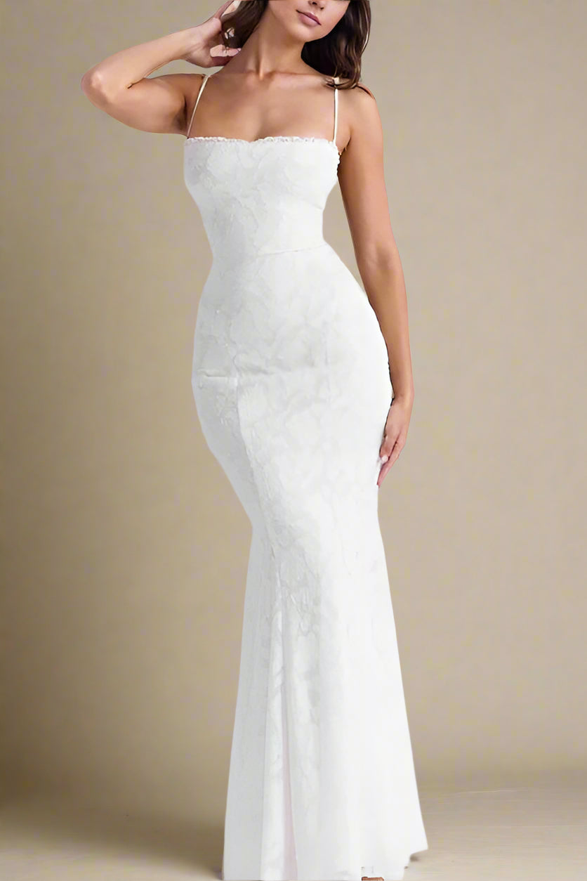 Kora Maxi Dress - Pearl White