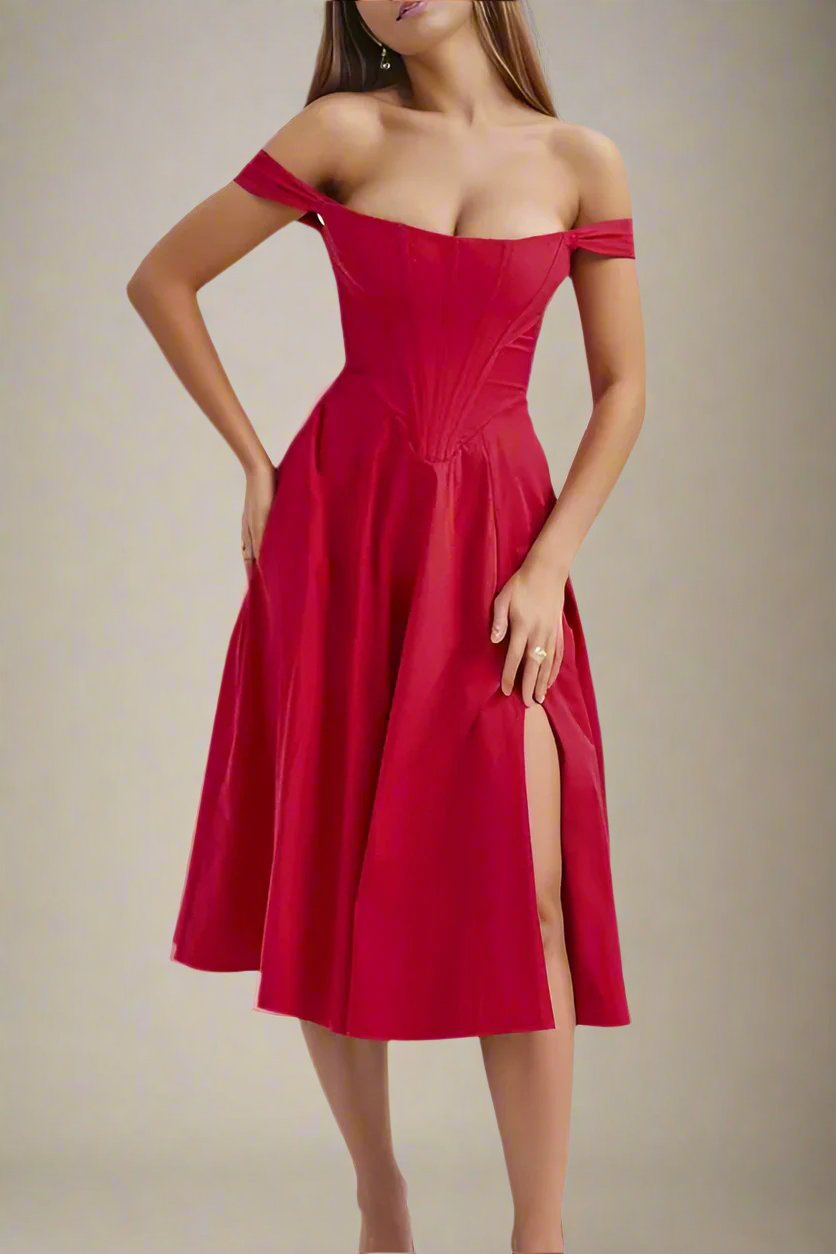 Monique Dress - Lipstick Red