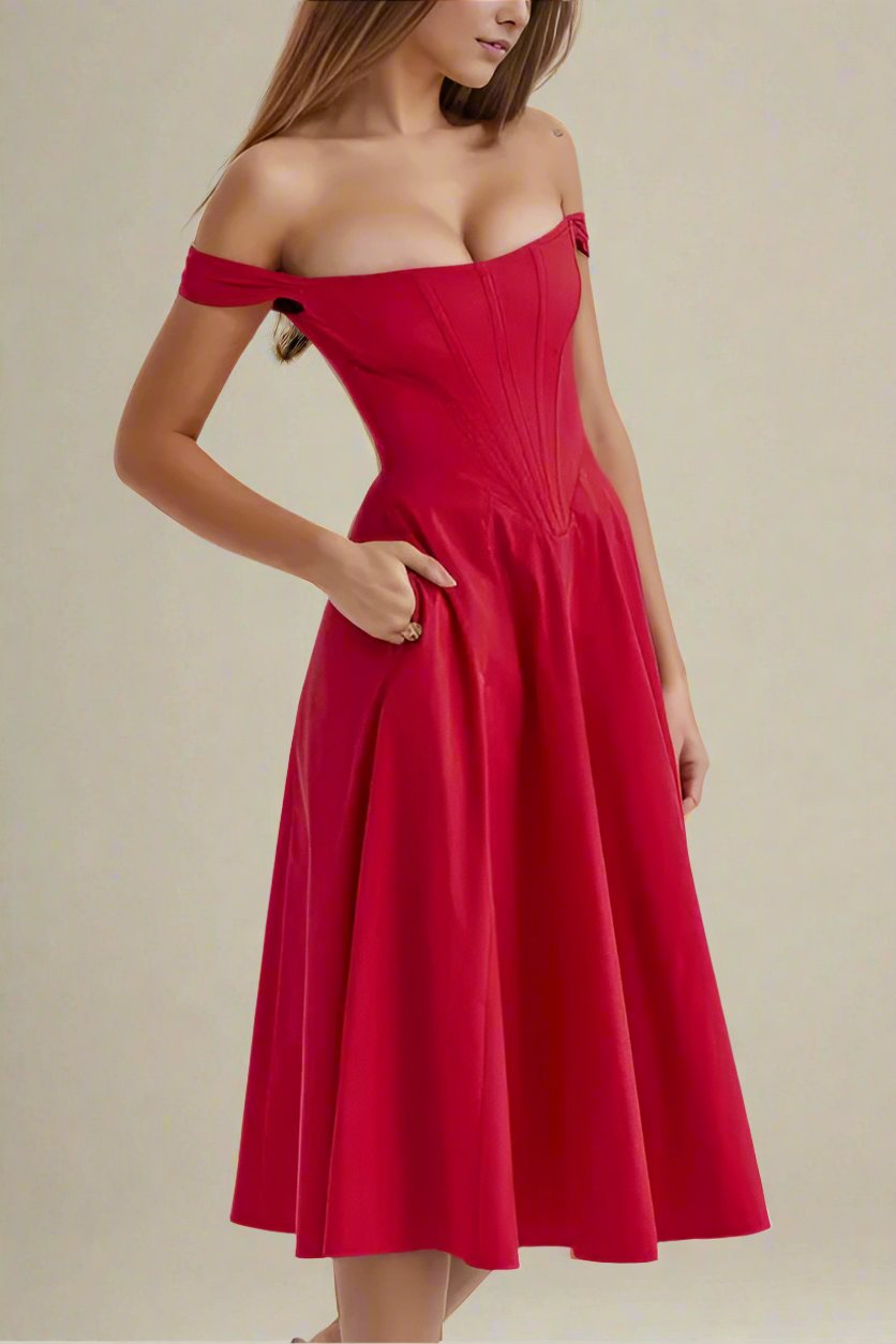Monique Dress - Lipstick Red