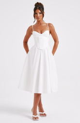 Vestido Midi Mariella - Marfil