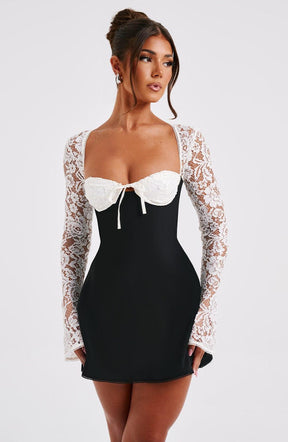 Jacinta Mini Dress - Black/White