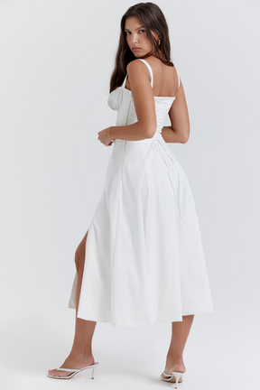 Dulcy Midi Dress - Blanco