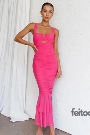 Elegancia Midi Dress Drapeado