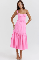 Angelina Midi Dress - Rosa