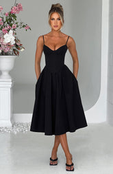 Vestido Midi Mariella - Negro