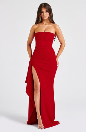 Zafira Vestido Maxi - Rojo