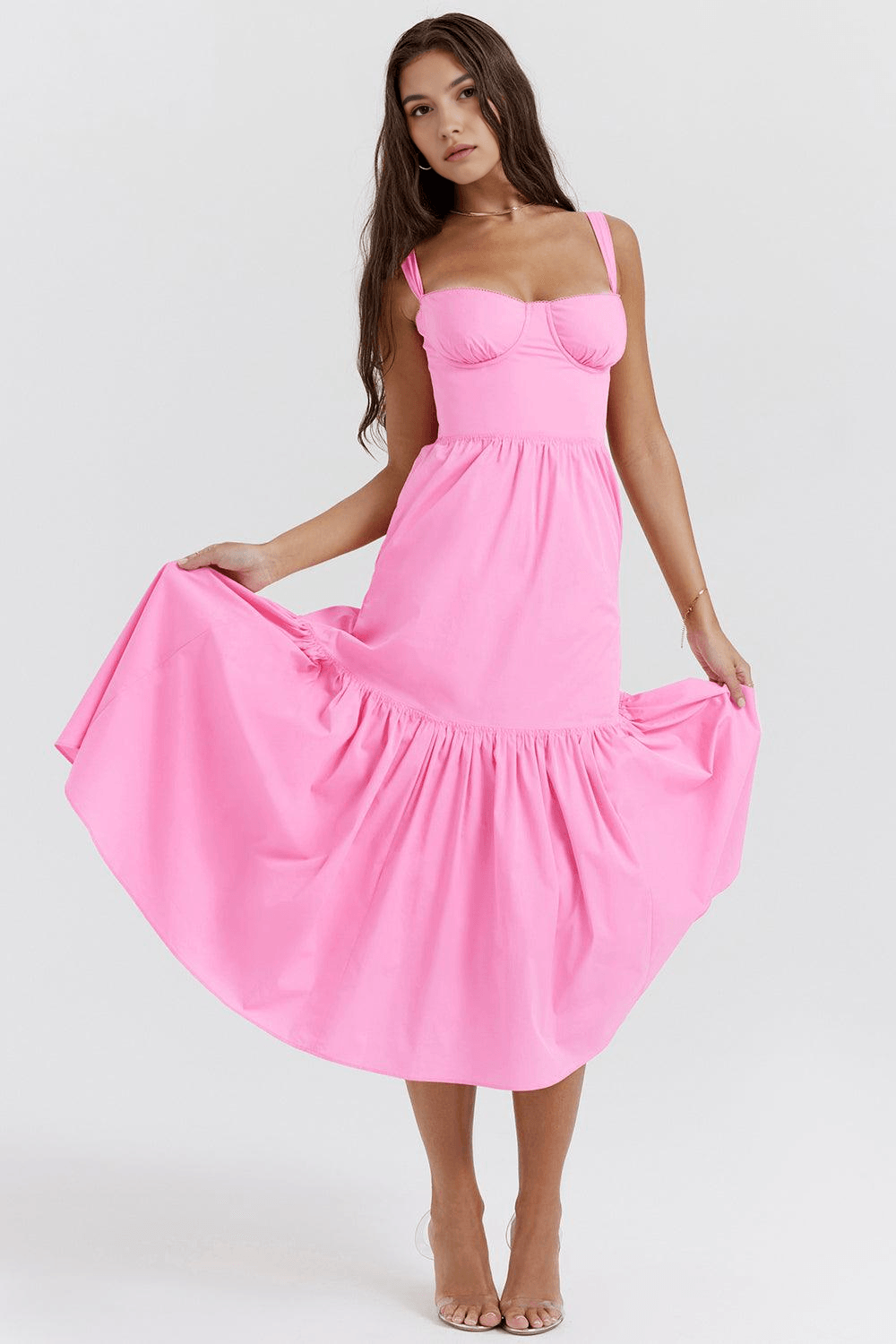 Angelina Midi Dress - Rosa