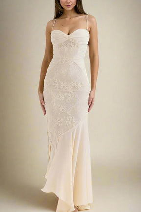 Selena Maxi Dress - Beige Cream