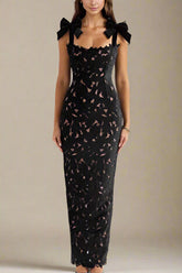 Odette Lace Maxi Dress - Classic Black