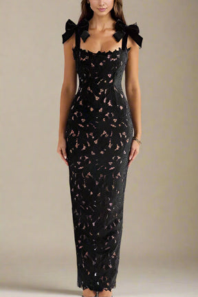 Odette Lace Maxi Dress - Classic Black